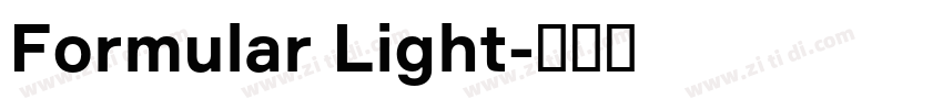 Formular Light字体转换